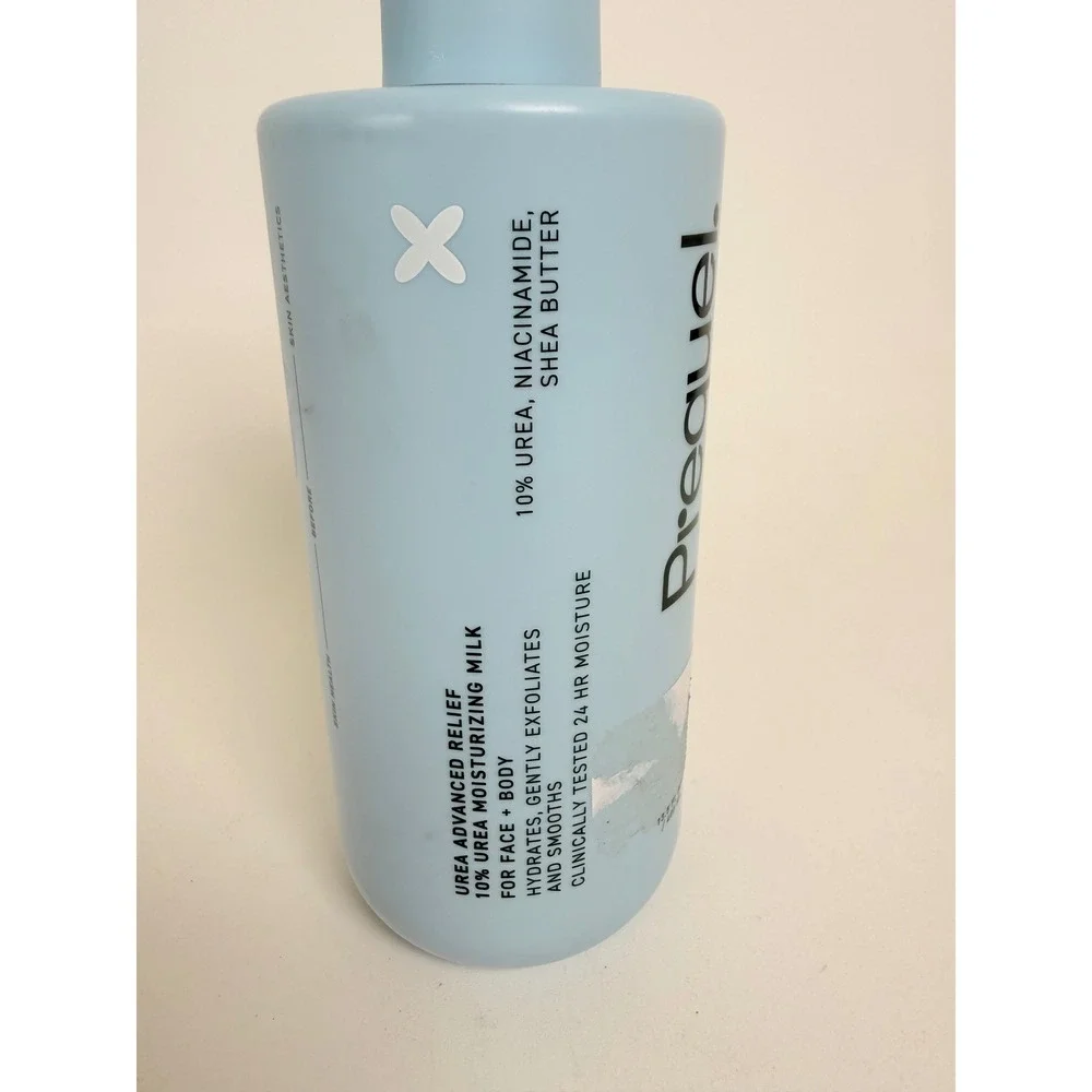 Prequel Urea Advanced Relief Moisturizing Milk 10% Urea Face Body 13.5oz New